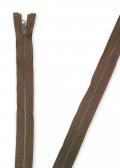 Zips dlhý kovový deliteľný hnedý - 75 cm