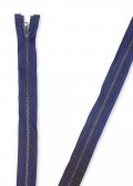 Zips dlhý kovový deliteľný tmavomodrý - 80 cm