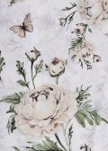 Bavlnené plátno BELLA Vanilkové pivonky