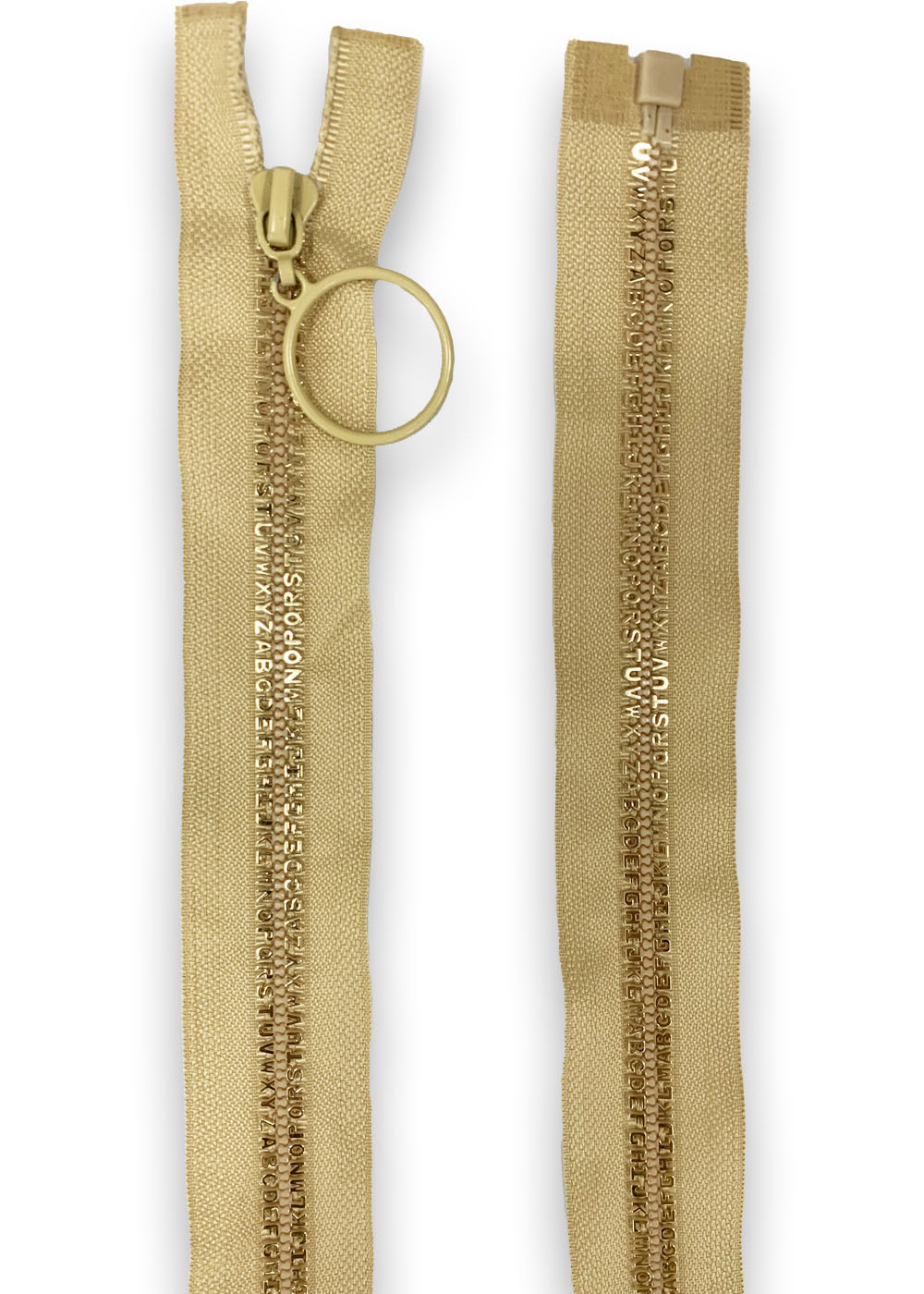 Ozdobn zips deliten "zlat psmenk" 80 cm - bov - Kliknutm na obrzok zatvorte -