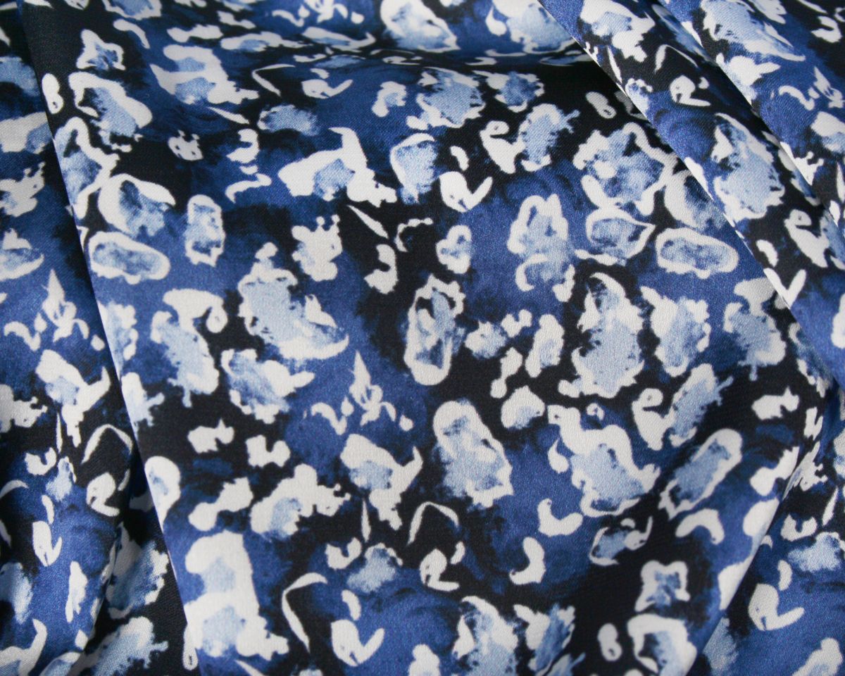 Satn Armani s potlaou - leopard vzor modro-ierny - Kliknutm na obrzok zatvorte -