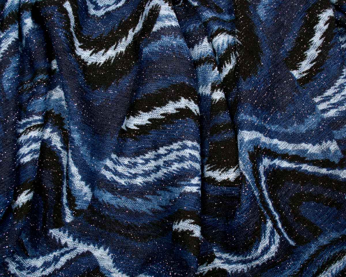 Pleteninov plet 798 modr vlnovky so striebornm vlknom - Kliknutm na obrzok zatvorte -